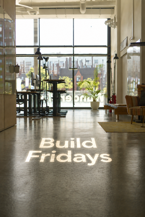 Build Fridays projection on the wall